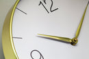 Wall Clock; Silent Clock; Designer Clock; Gift; NeXtime; Minimalist; Modern Clock; White dial face; Arabic Index; Home Décor; Gold Colour Clock; Office Clock;