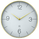 Wall Clock; Silent Clock; Designer Clock; Gift; NeXtime; Minimalist; Modern Clock; White dial face; Arabic Index; Home Décor; Gold Colour Clock; Office Clock;