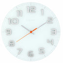 Front Picture 8817WI,Classy Round,Wall clock,Silent,Glass,