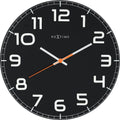Front Picture 8817ZW,Classy Round,Wall clock,Silent,Glass,#color_black