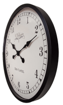 Wall clock-60 cm-Plastic-Black/Cream-'Ambera'