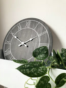 Wall clock-Ø 40 cm-Wood-Black-'Paul'