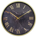 Wall clock-Ø 60 cm-Plastic-Gold/Black-'Obsidian'