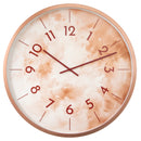 Wall clock-Ø 60 cm-Plastic-Rose gold/Orange-'Palette'