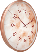 Wall clock-Ø 60 cm-Plastic-Rose gold/Orange-'Palette'