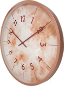 Wall clock-Ø 60 cm-Plastic-Rose gold/Orange-'Palette'