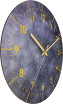 Wall clock-Ø35 cm-Wood-Grey-'Stone'