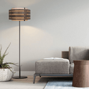 灯罩 - 木材（深胡桃木贴面）-织物 - 40 厘米 - “Beam”